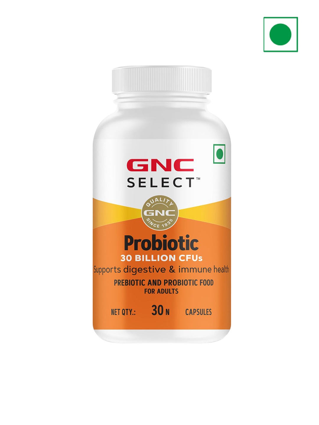 

GNC Select Digestive & Immune Probiotic Capsules - 30 Capsules, Orange