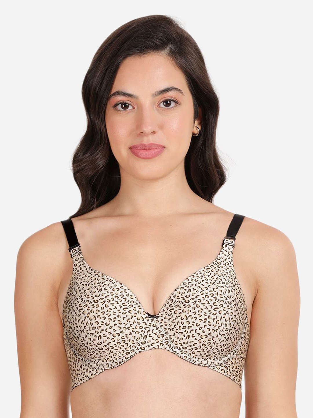 

shyaway Animal Bra Medium Coverage Underwired Lightly Padded, Beige