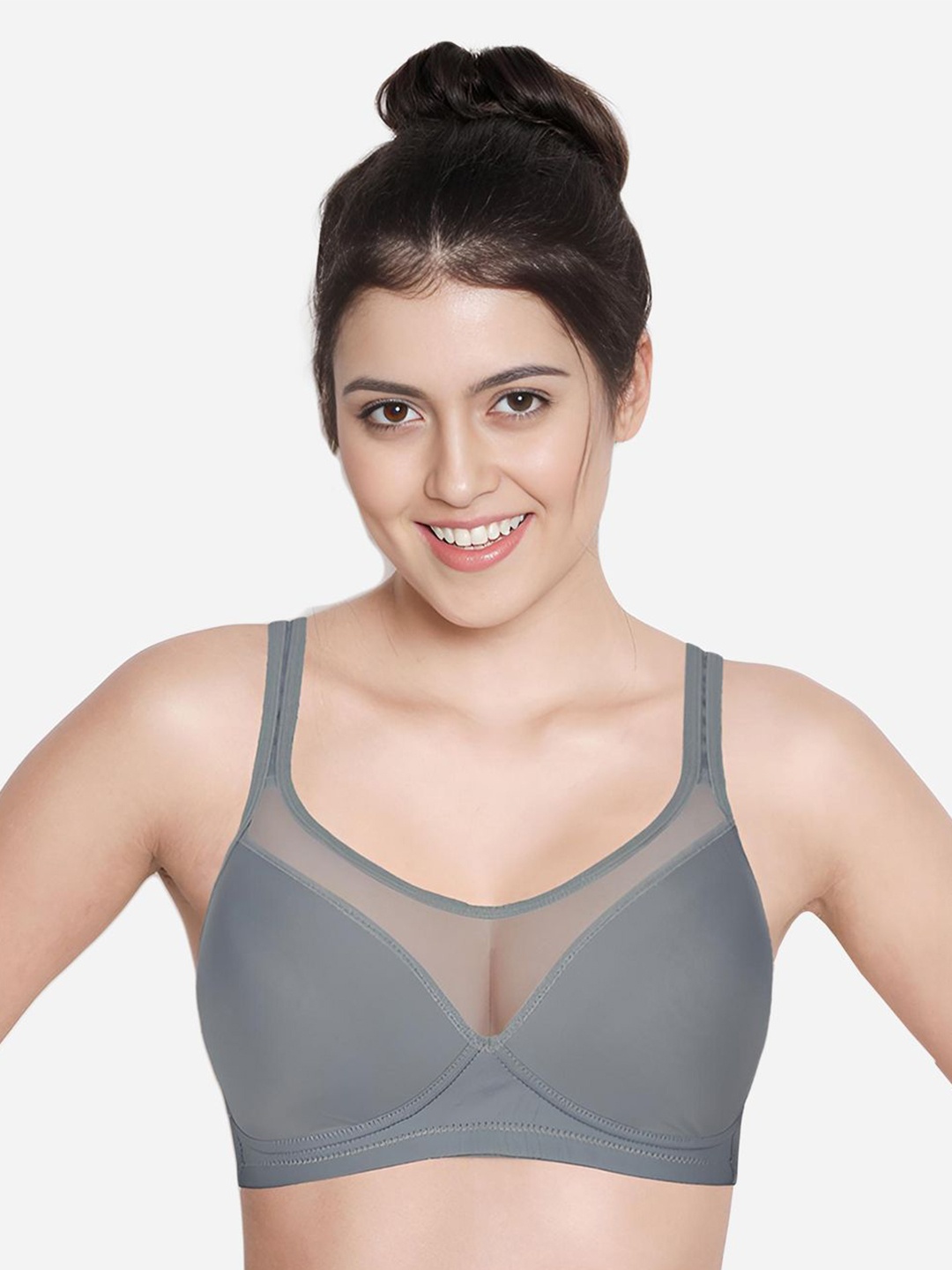 

shyaway Full Coverage Lightly Padded Everyday Bra With All Day Comfort, Grey