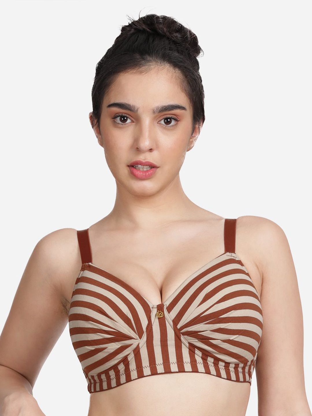 

shyaway Floral Medium Lightly Padded T-shirt Bras With All Day Comfort, Brown