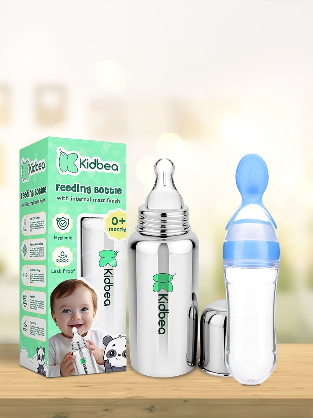 

Kidbea Kids Steel bottle & Food feeder, Transparent