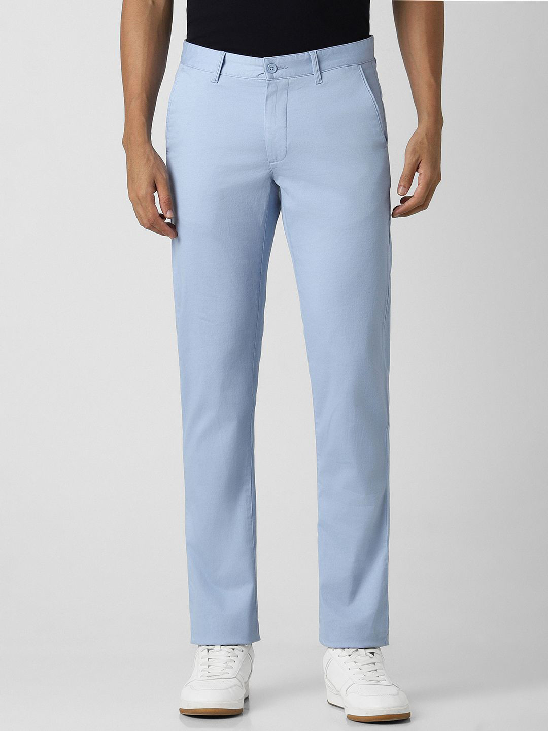 

Van Heusen Sport Men Slim Fit Mid-Rise Cotton Trousers, Blue