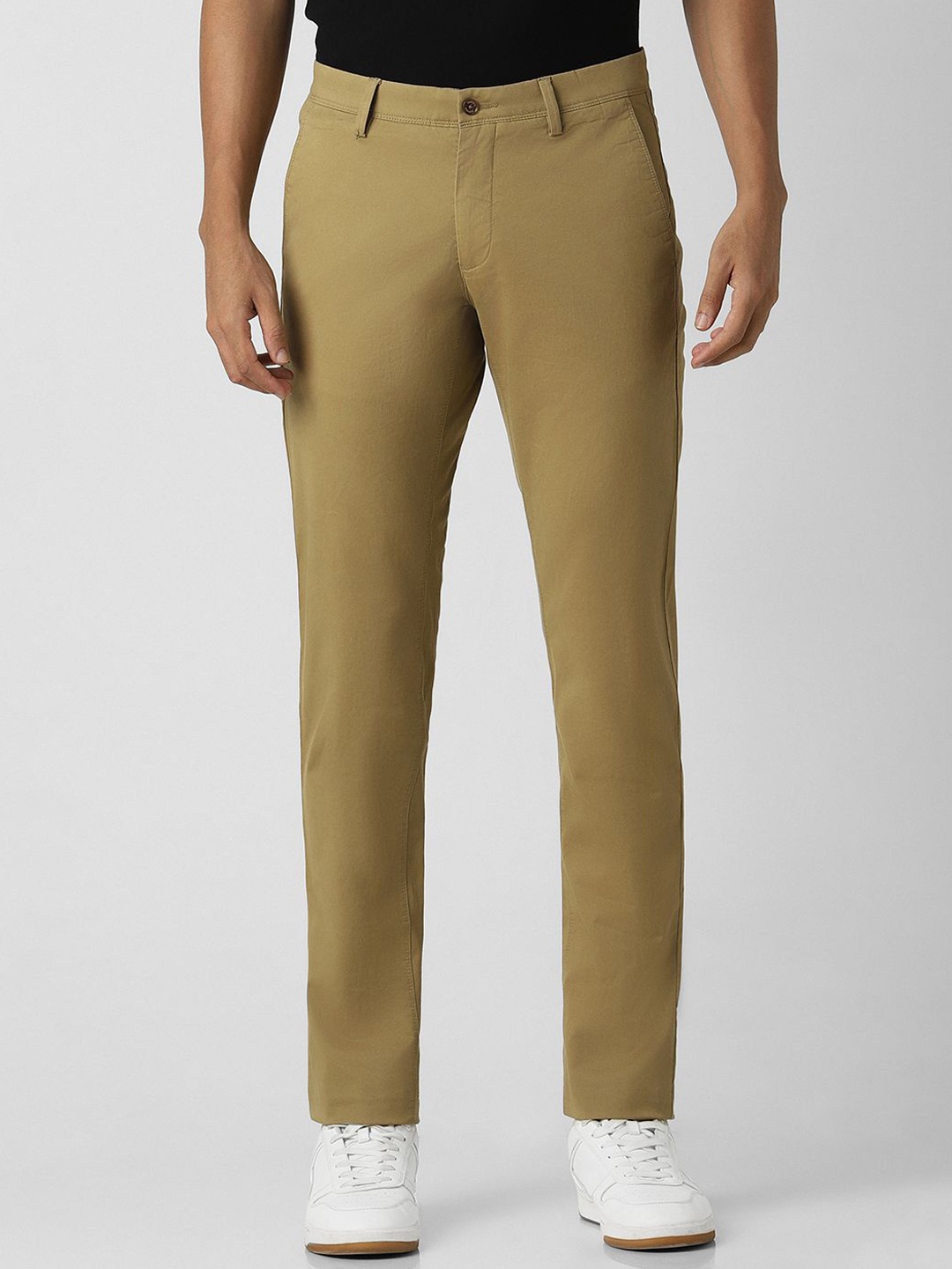 

Van Heusen Sport Men Slim Fit Mid-Rise Trousers, Khaki