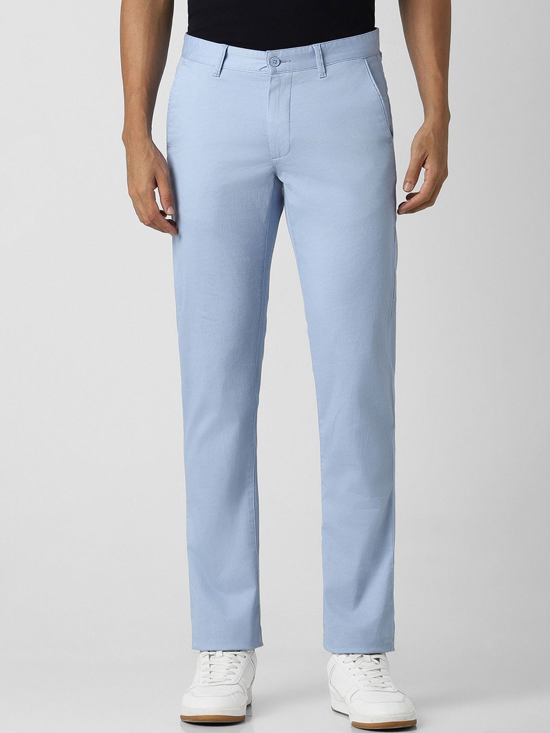 

Van Heusen Sport Men Slim Fit Mid-Rise Trousers, Blue