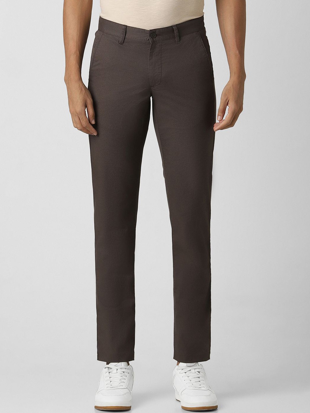 

Van Heusen Sport Men Slim Fit Mid-Rise Trousers, Brown