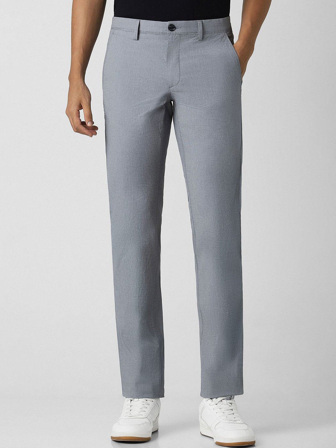 

Van Heusen Sport Men Slim Fit Mid-Rise Trousers, Grey