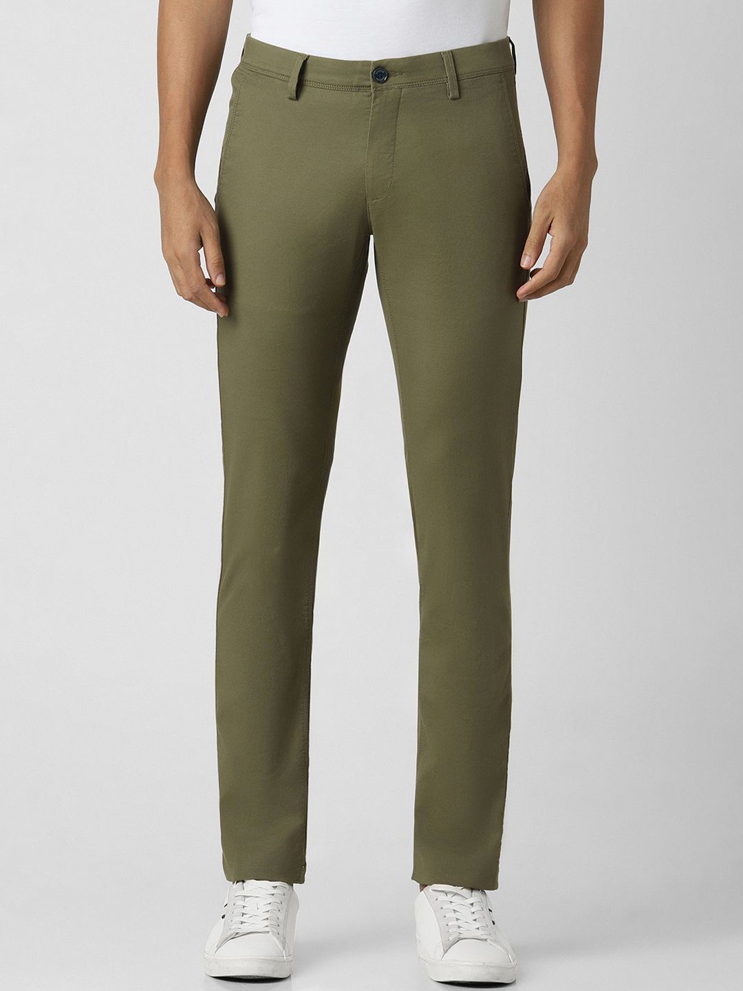 

Van Heusen Sport Men Slim Fit Mid-Rise Cotton Trousers, Olive