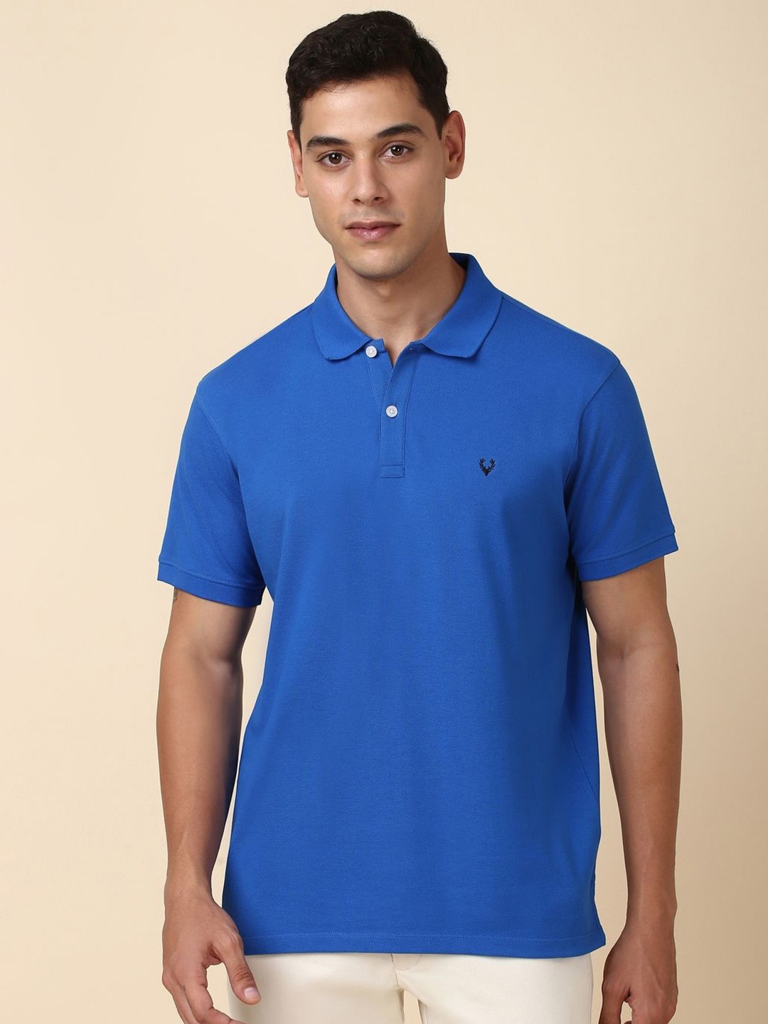 

Allen Solly Polo Collar Cotton T-shirt, Blue