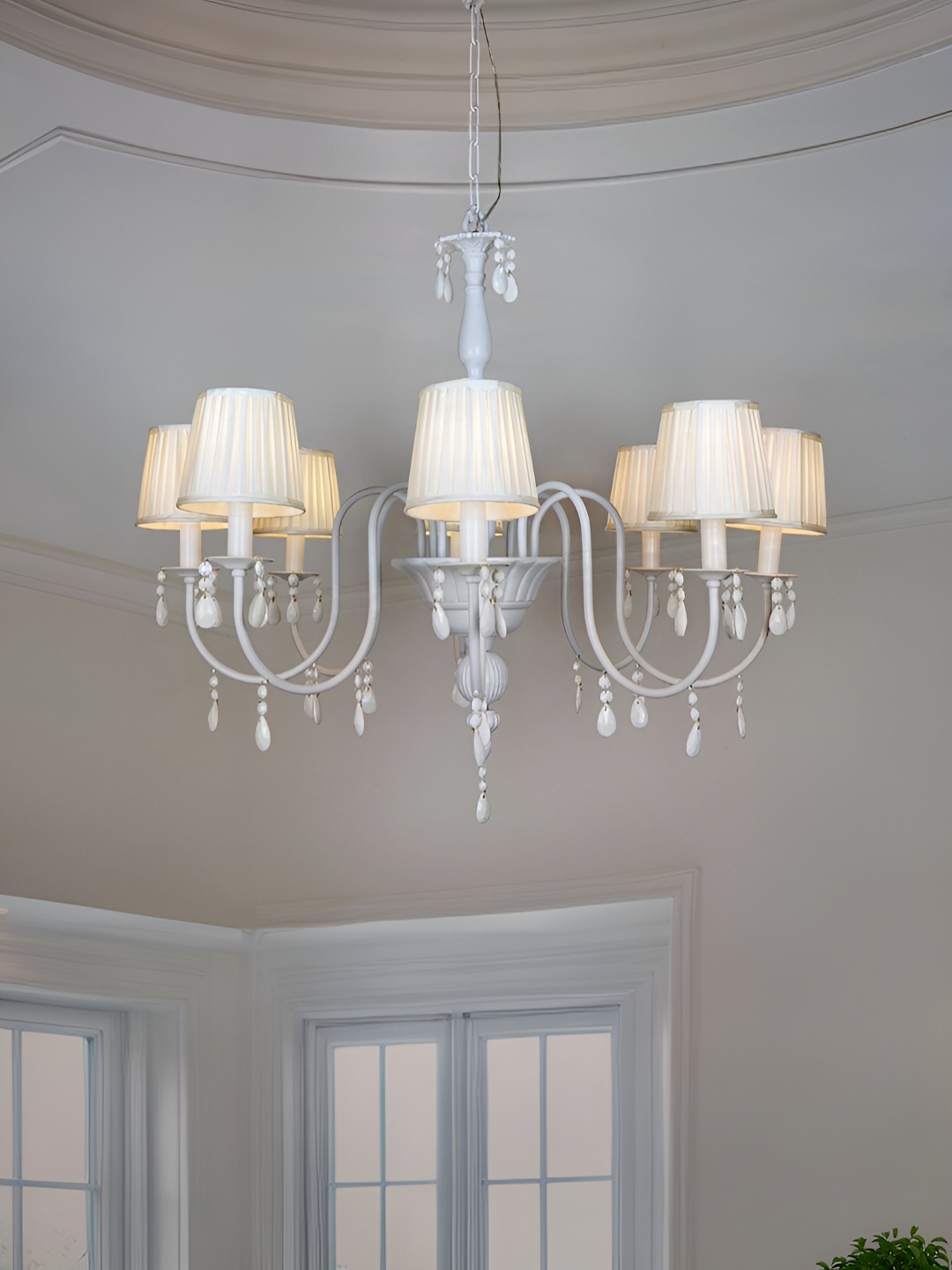

Fos Lighting White Textured Contemporary Abstract Ceiling Lamp