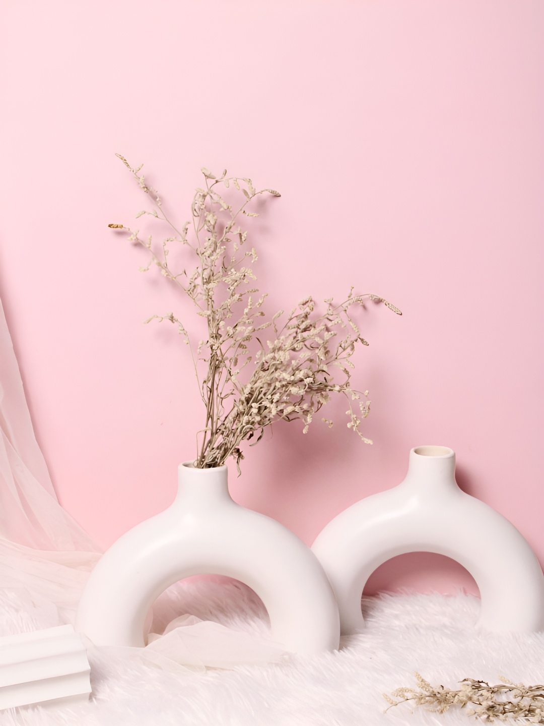 

WEAVING HOMES Off White Ceramic Vase