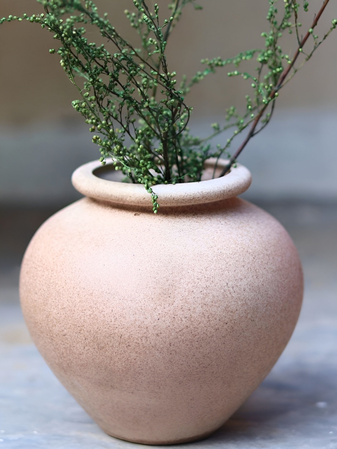 

WEAVING HOMES Rust-Colored Ceramic Glossy Vase