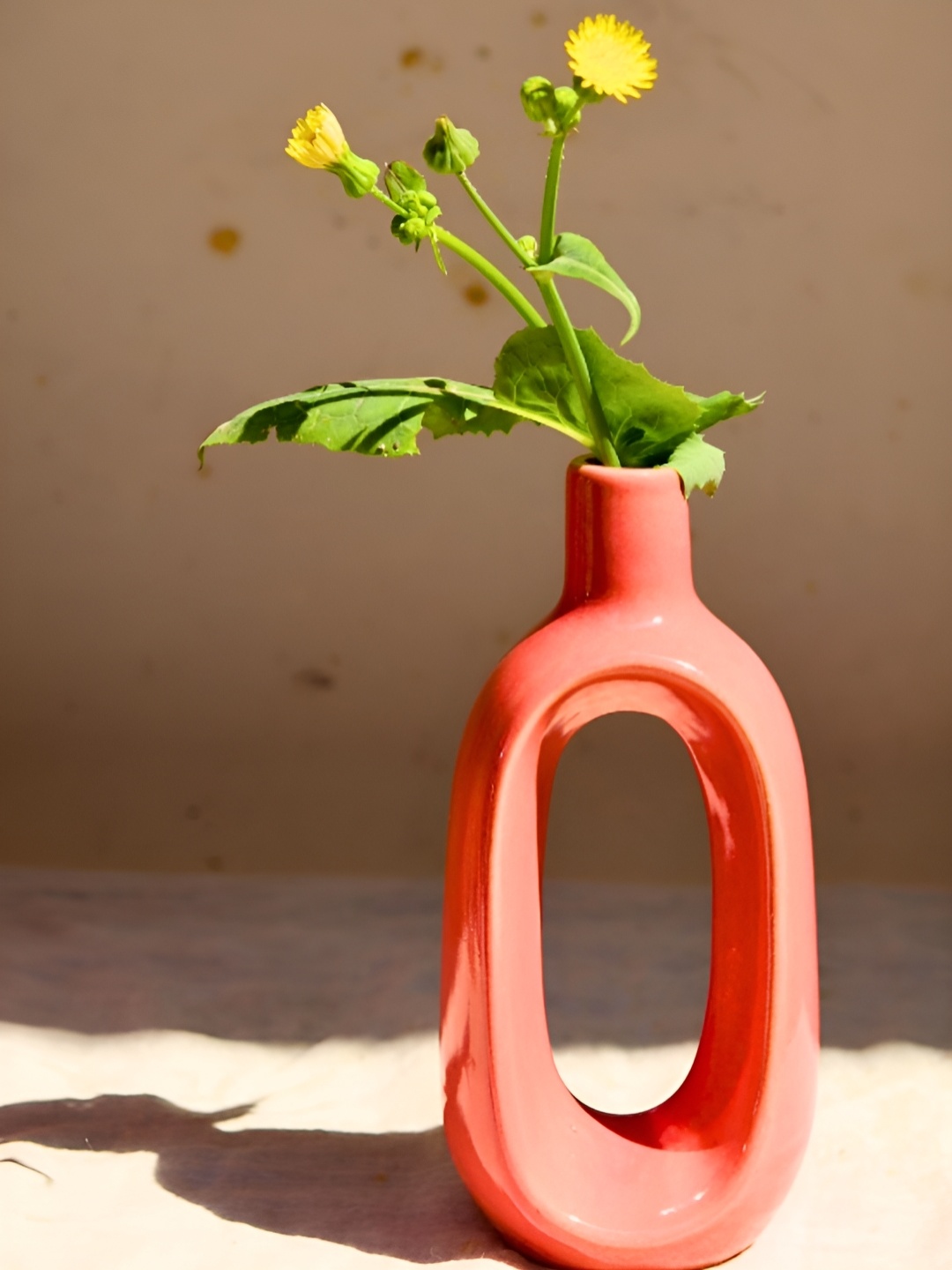 

WEAVING HOMES Pink Ceramic Glossy Vase