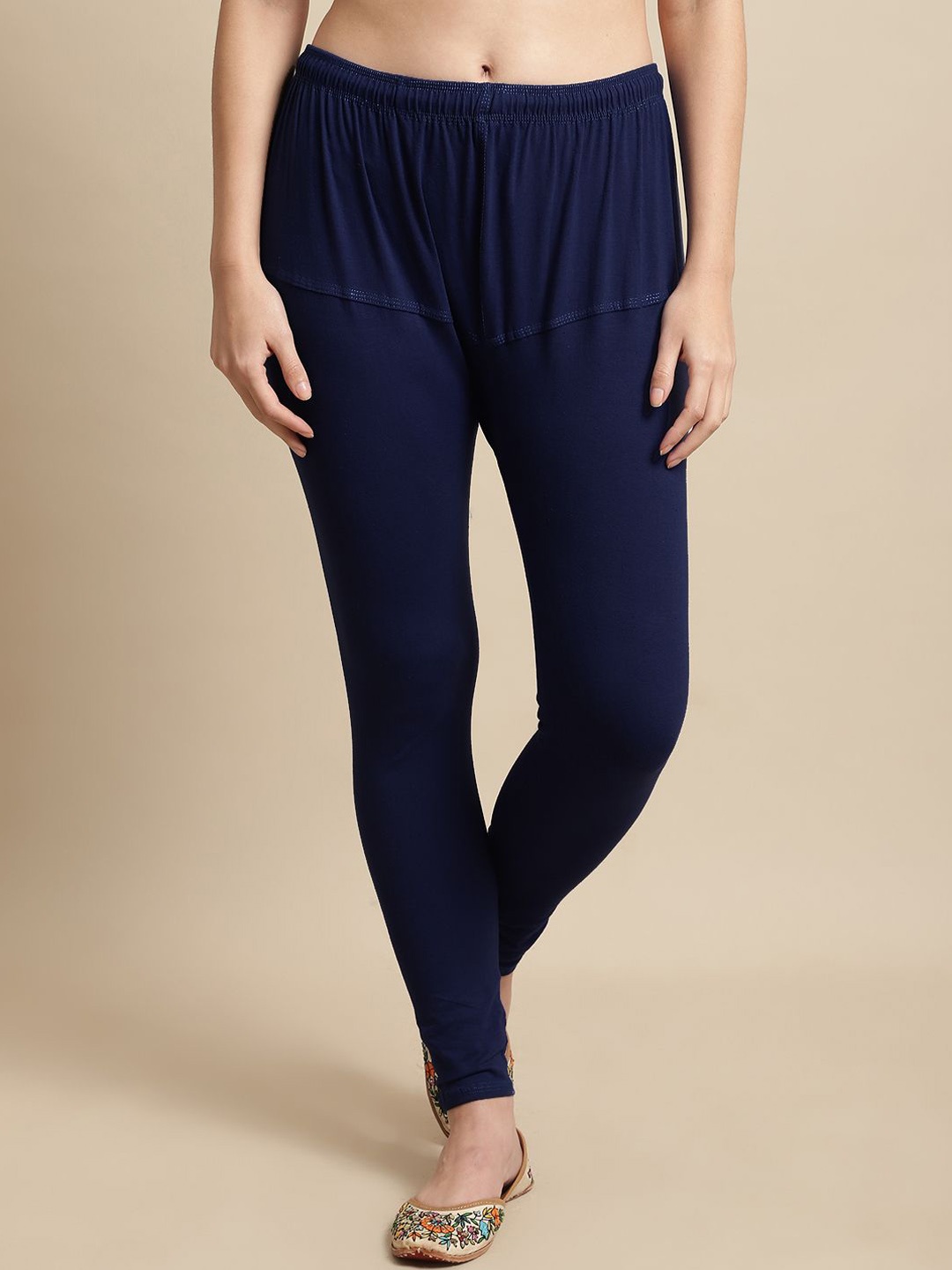 

KEX Churidar-Length Cotton Leggings, Navy blue