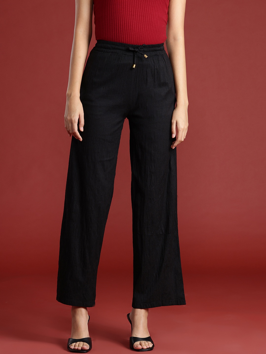 

all about you Women High-Rise Trousers, Black