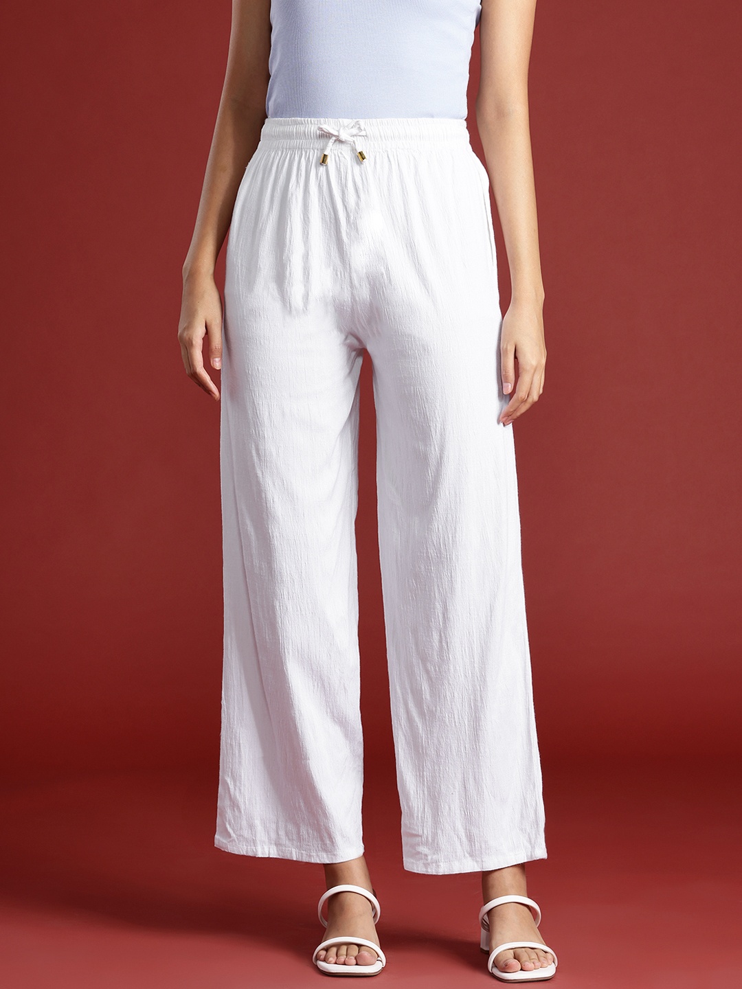 

all about you Women High-Rise Trousers, Off white