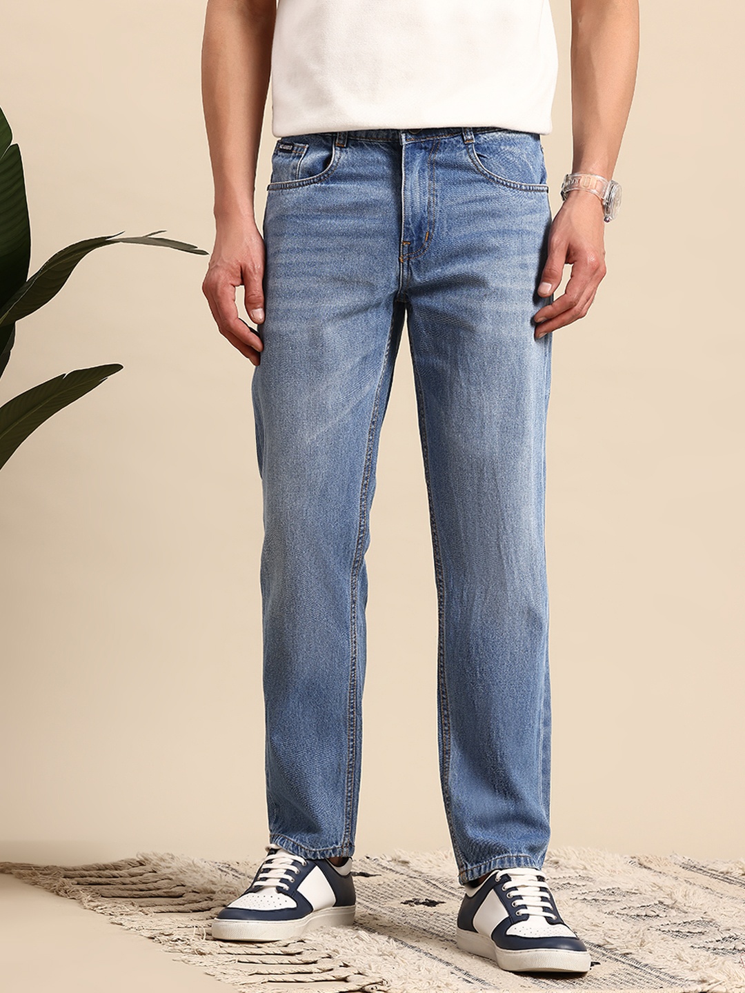 

Mast & Harbour Men Relaxed Fit Jeans, Navy blue