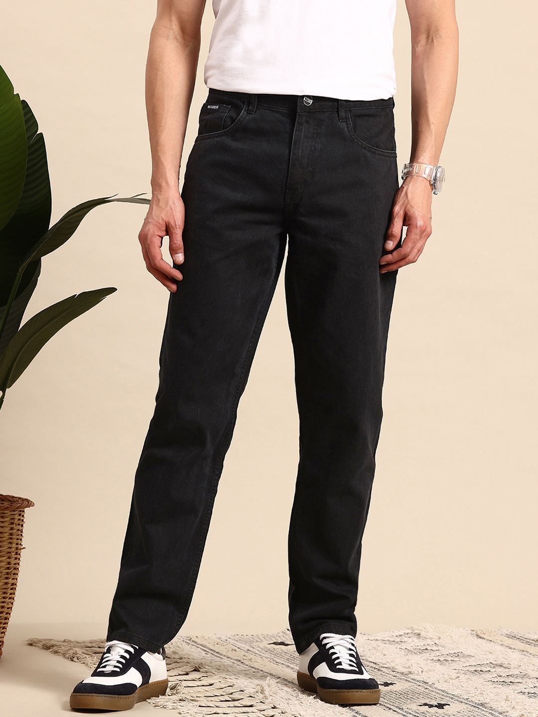 

Mast & Harbour Men Relaxed Fit Jeans, Black