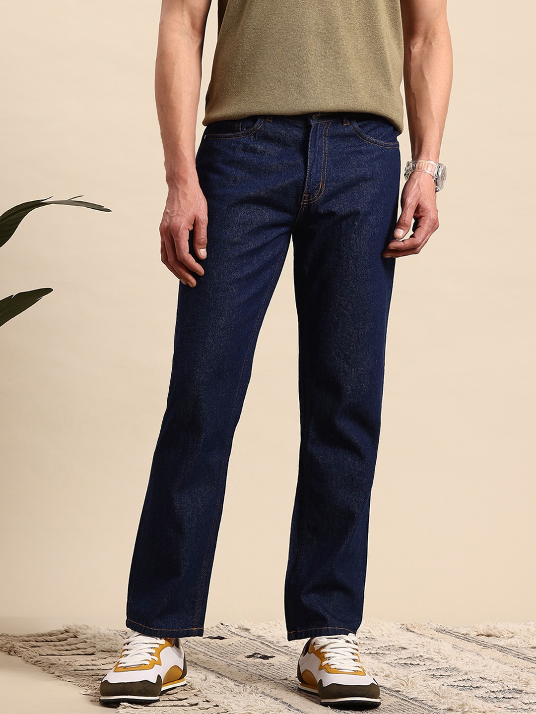 

Mast & Harbour Men Regular Fit Jeans, Navy blue