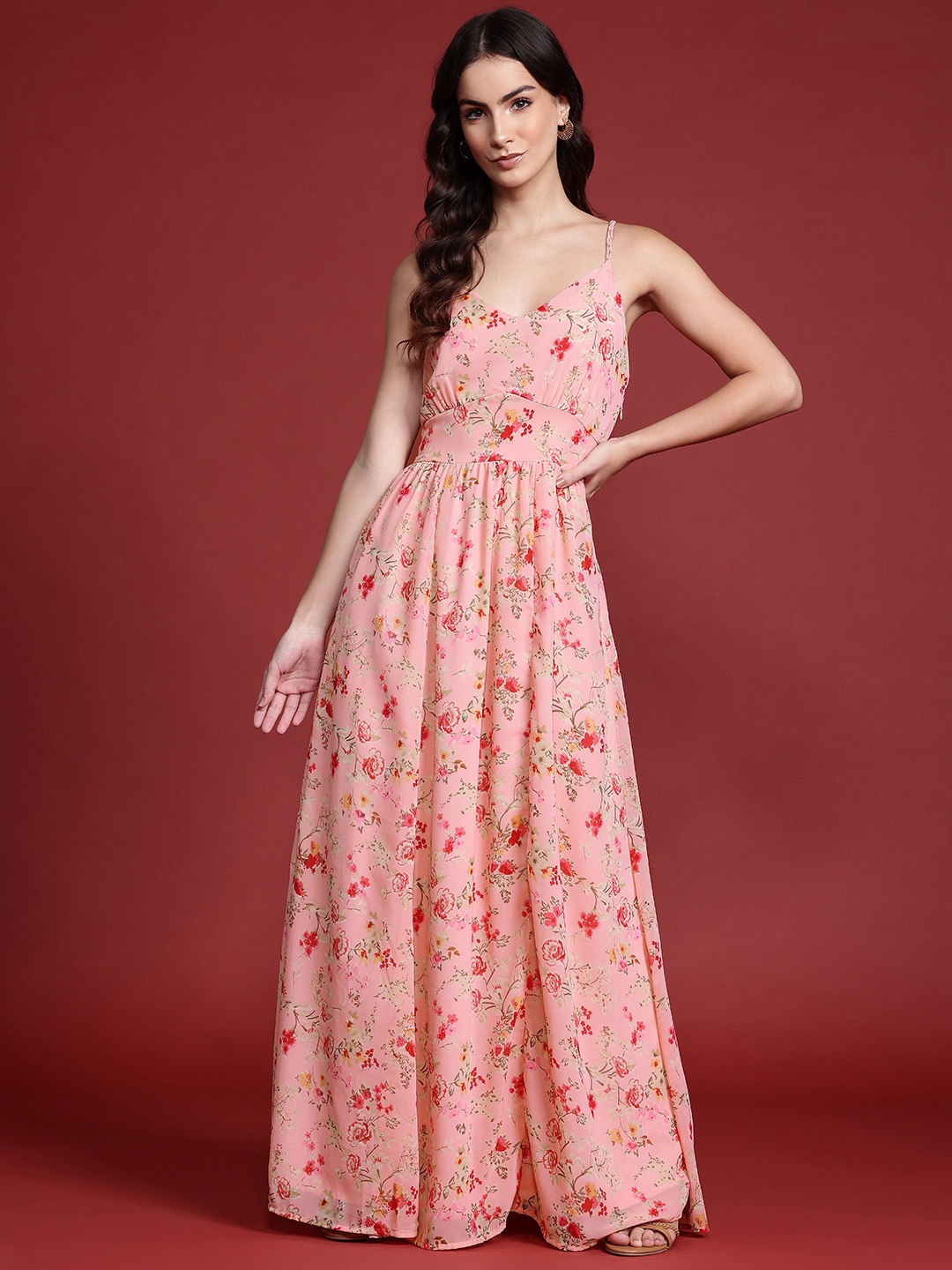 

all about you Floral Print Maxi Dress, Pink