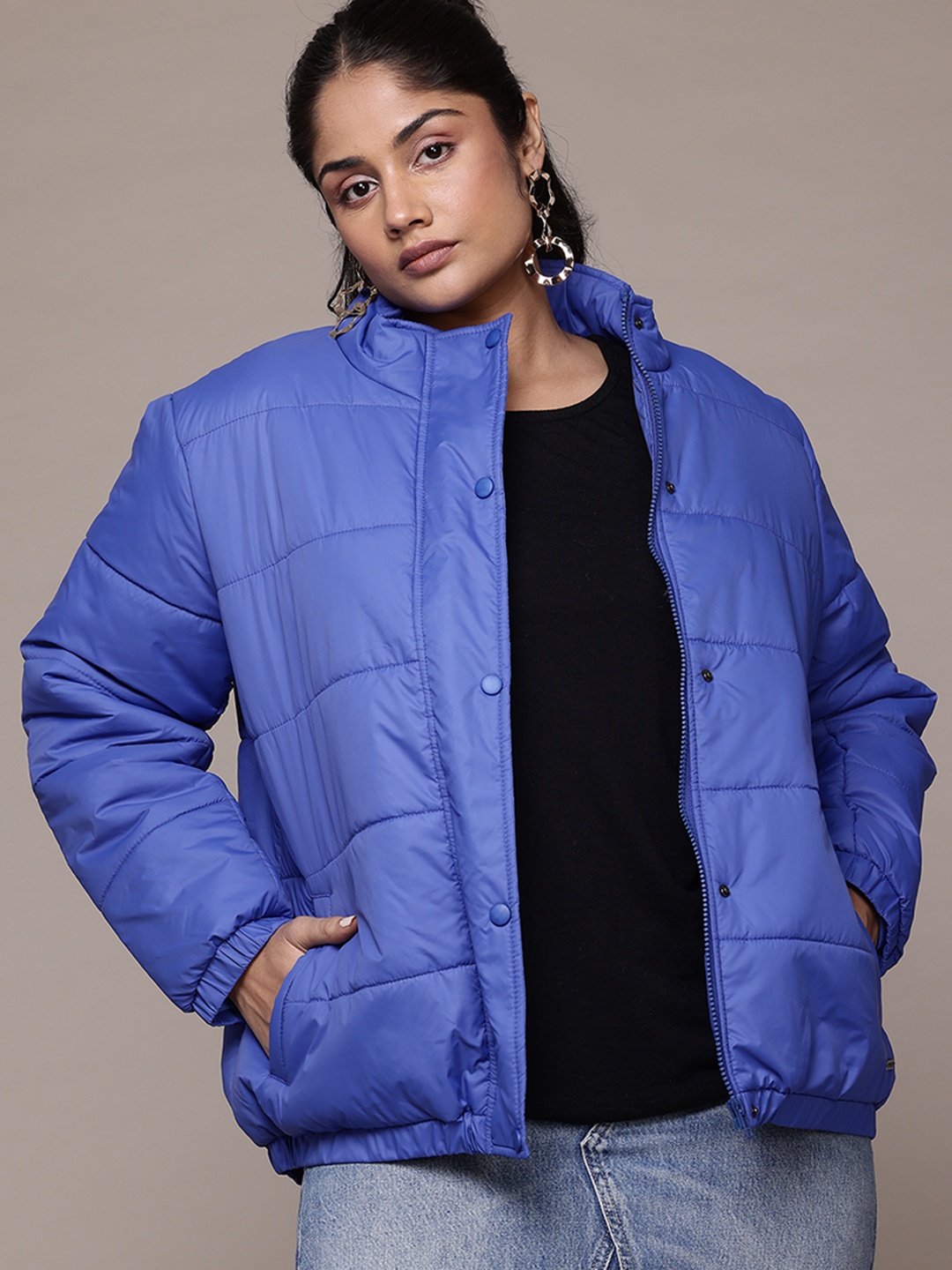 

The Roadster Lifestyle Co. Plus Size Padded Jacket, Blue