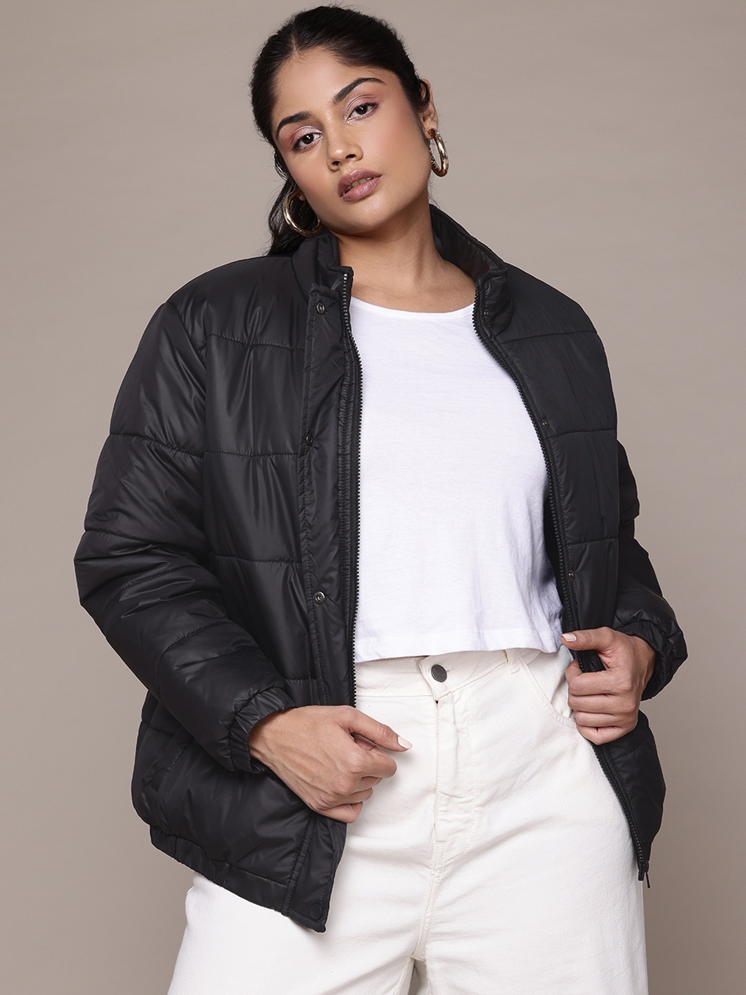 

The Roadster Lifestyle Co. Plus Size Padded Jacket, Black