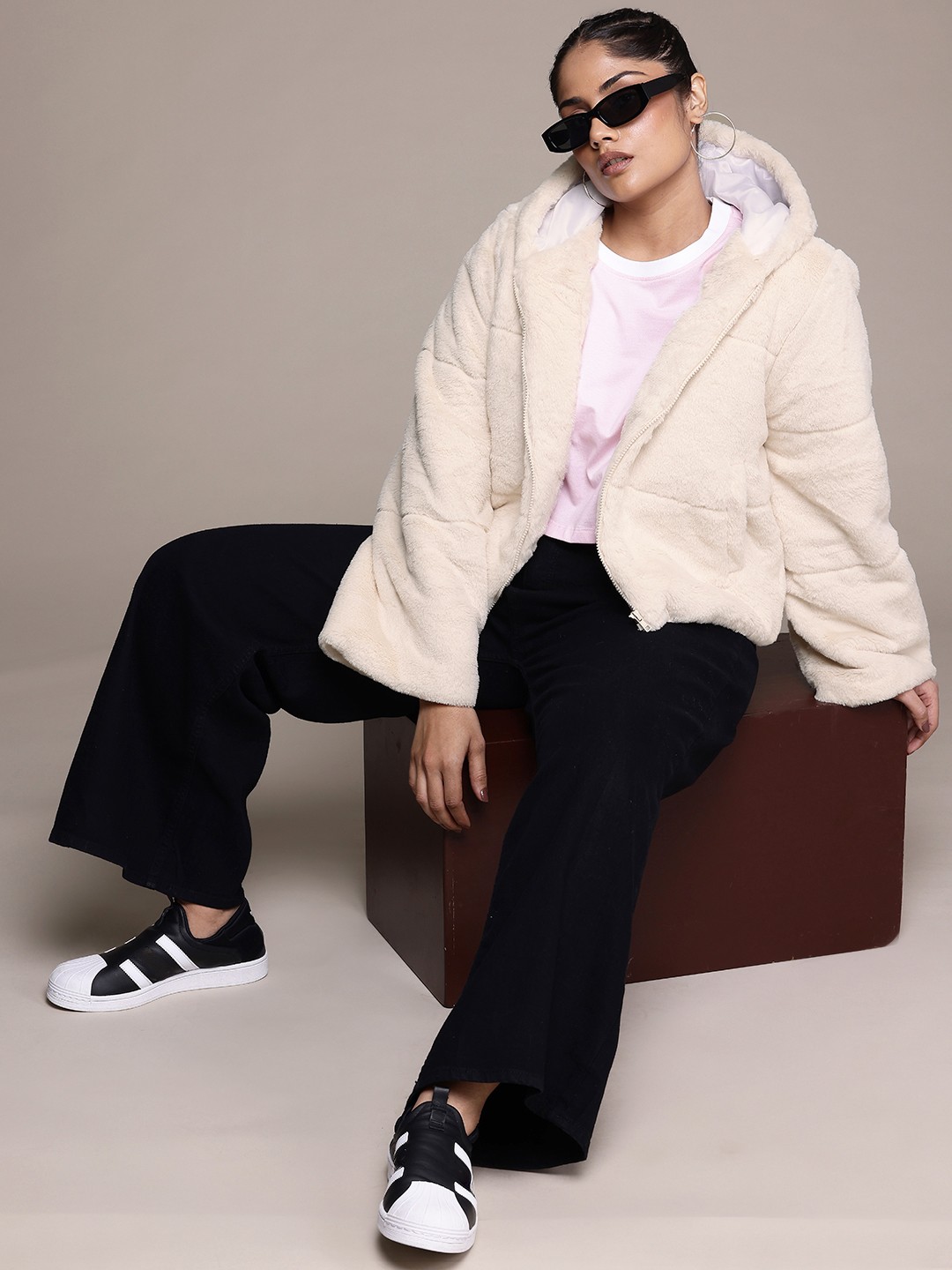 

The Roadster Lifestyle Co. Fleece Tailored Jacket, Cream