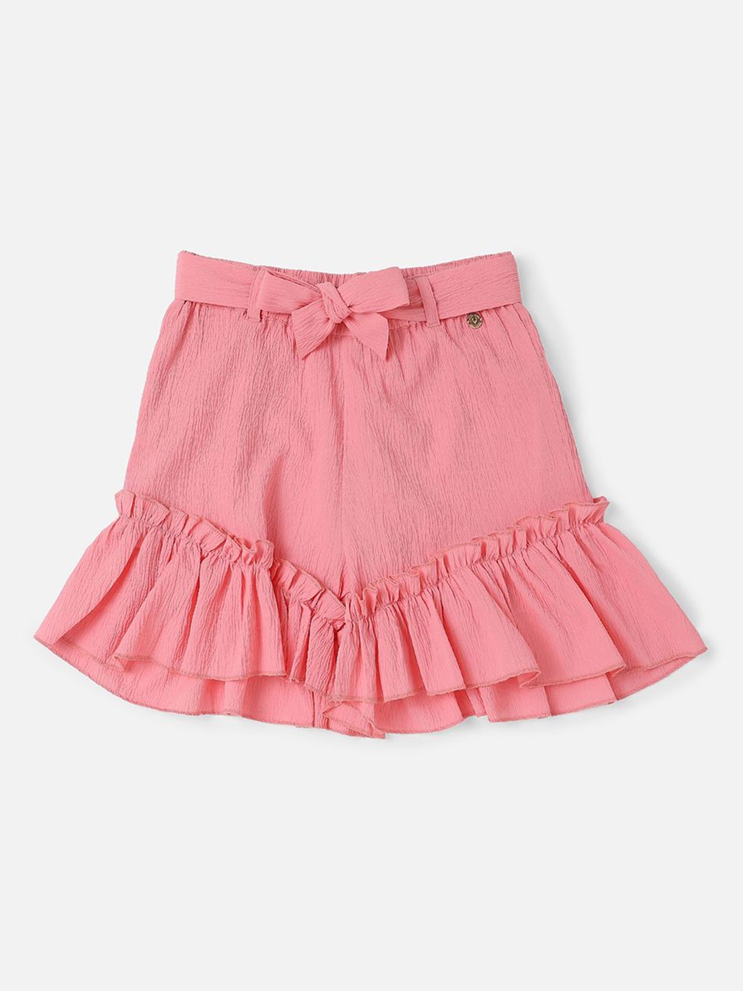 

Allen Solly Junior Girls Mid-Rise Cotton Shorts, Pink