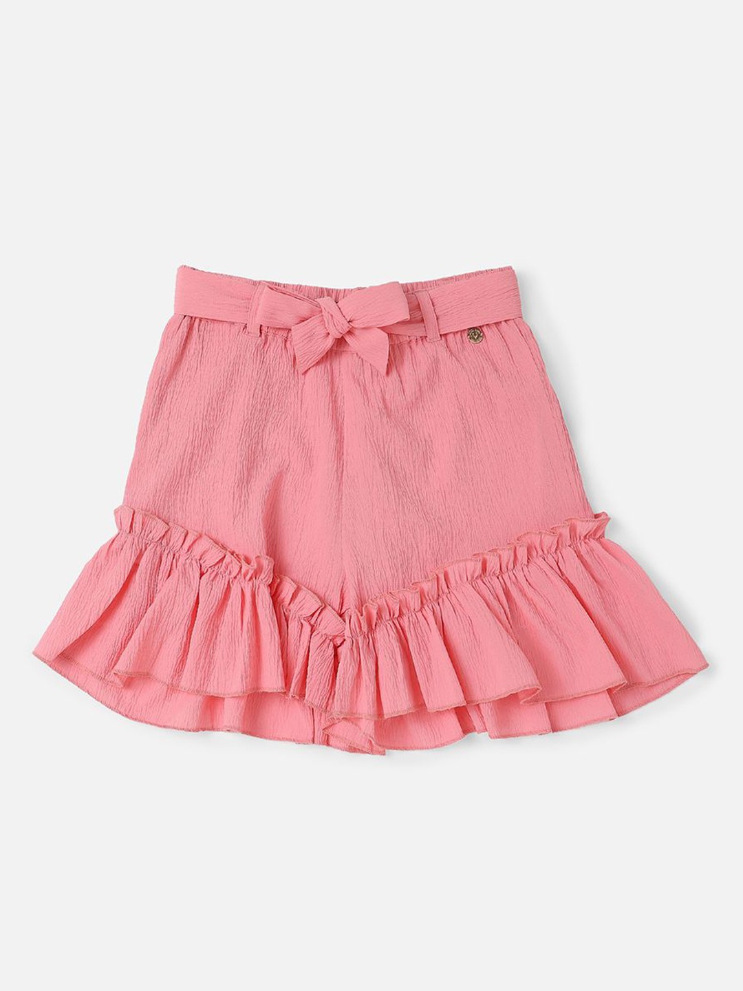 

Allen Solly Junior Girls Mid-Rise Cotton Shorts, Pink