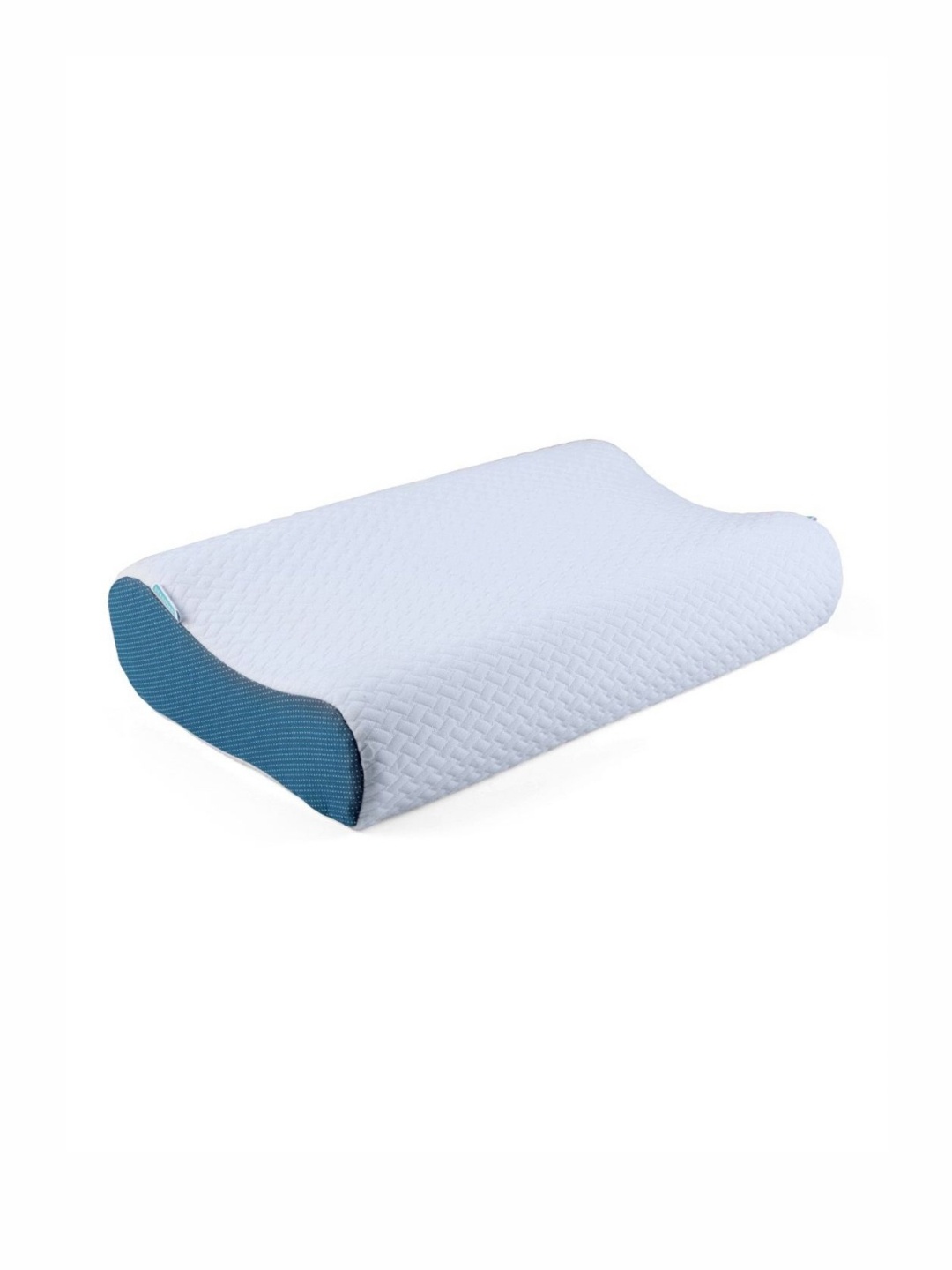 

UrbanBed White & Blue Memory Foam Filled Breathable Therapedic Pillow