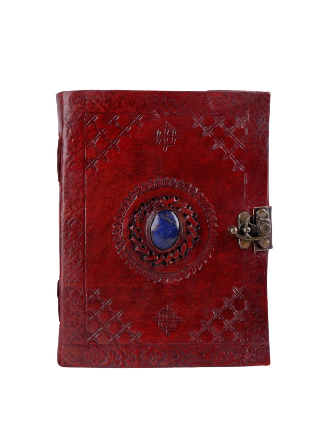 

MaheTri Self Design Leather Diary, Brown