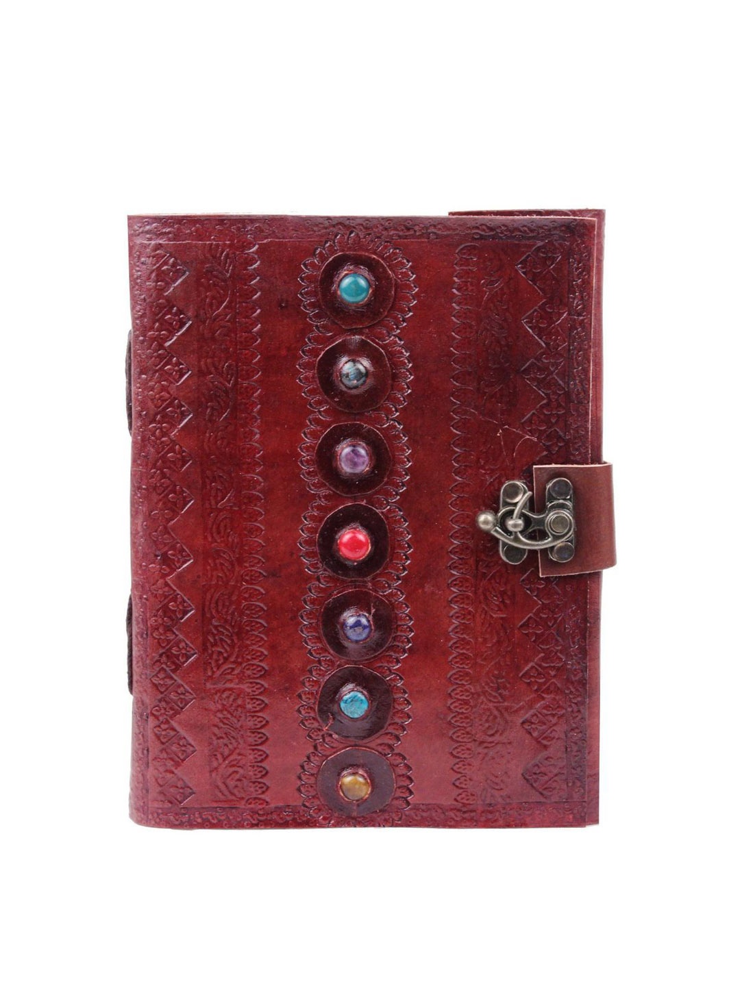 

MaheTri Self Design Leather Diary, Brown