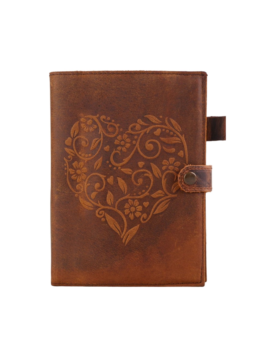 

MaheTri Self Design Leather Diary, Brown
