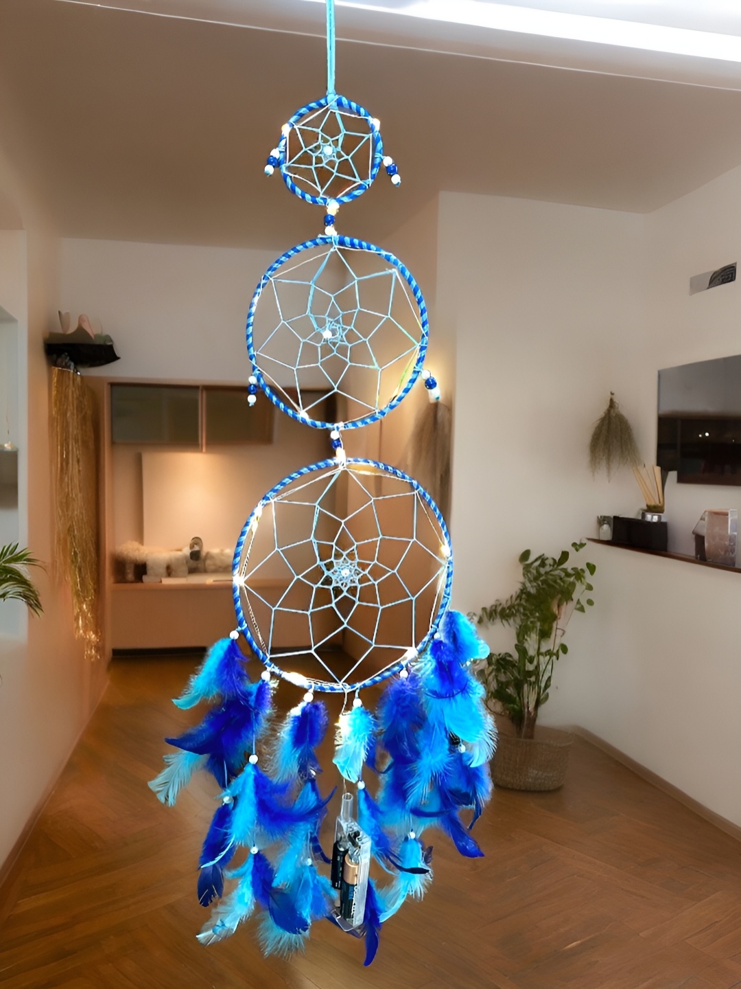 BS AMOR Blue & White Textured Windchimes