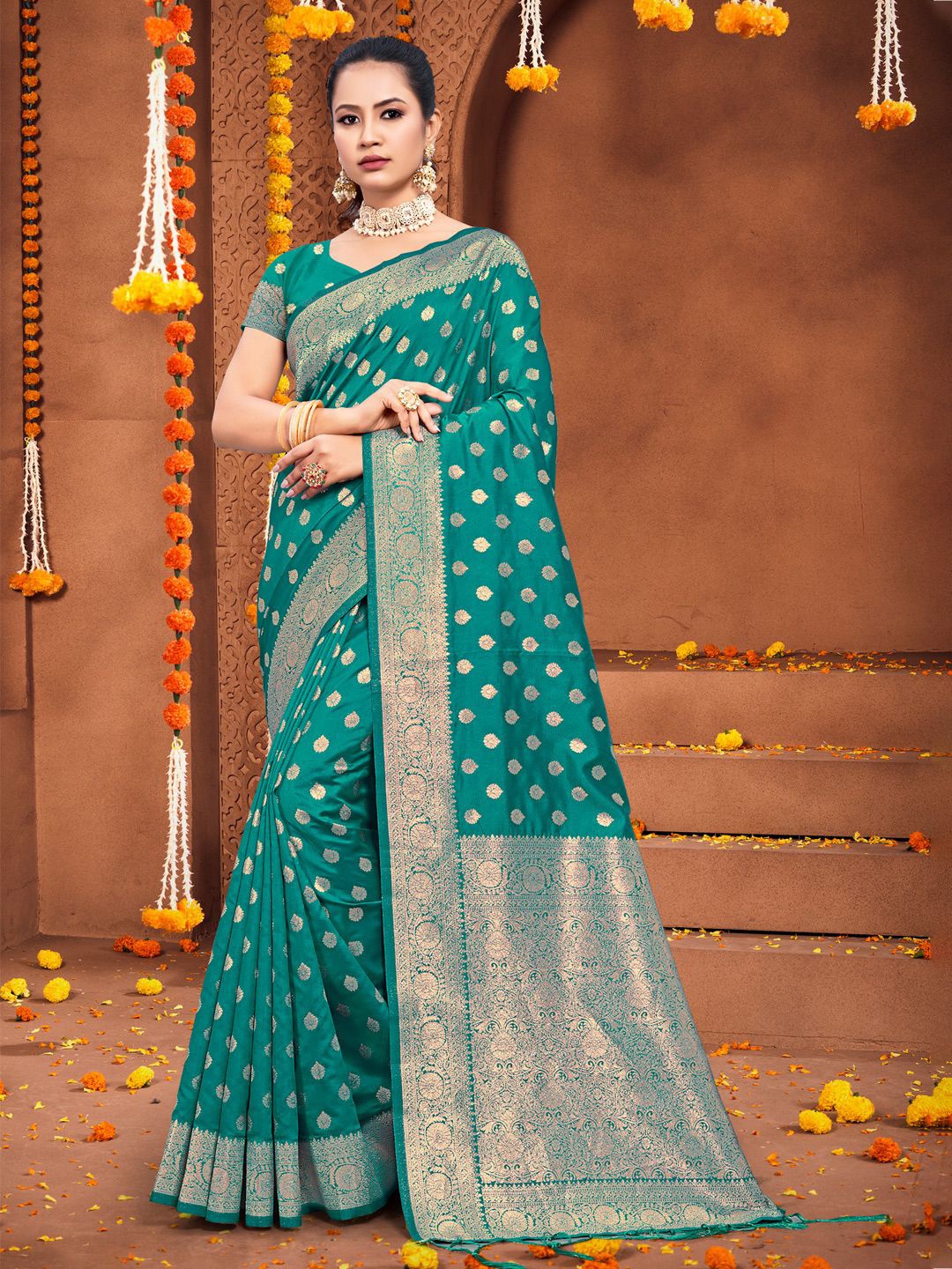 

Exclusiva Woven Design Zari Saree, Green