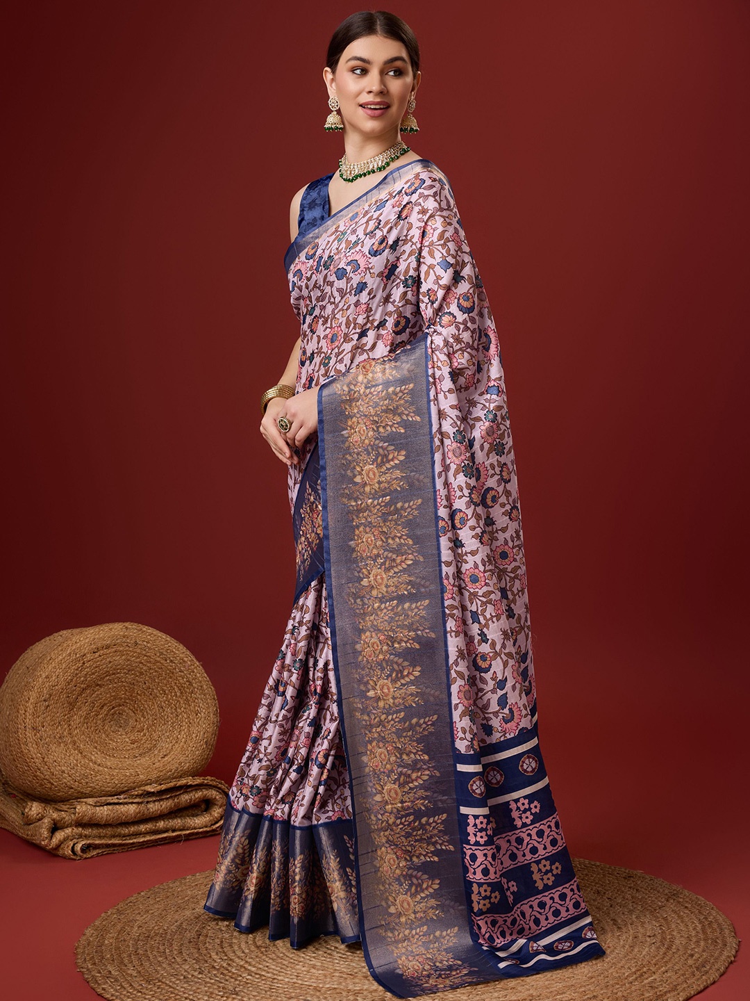 

Exclusiva Woven Design Saree, Blue