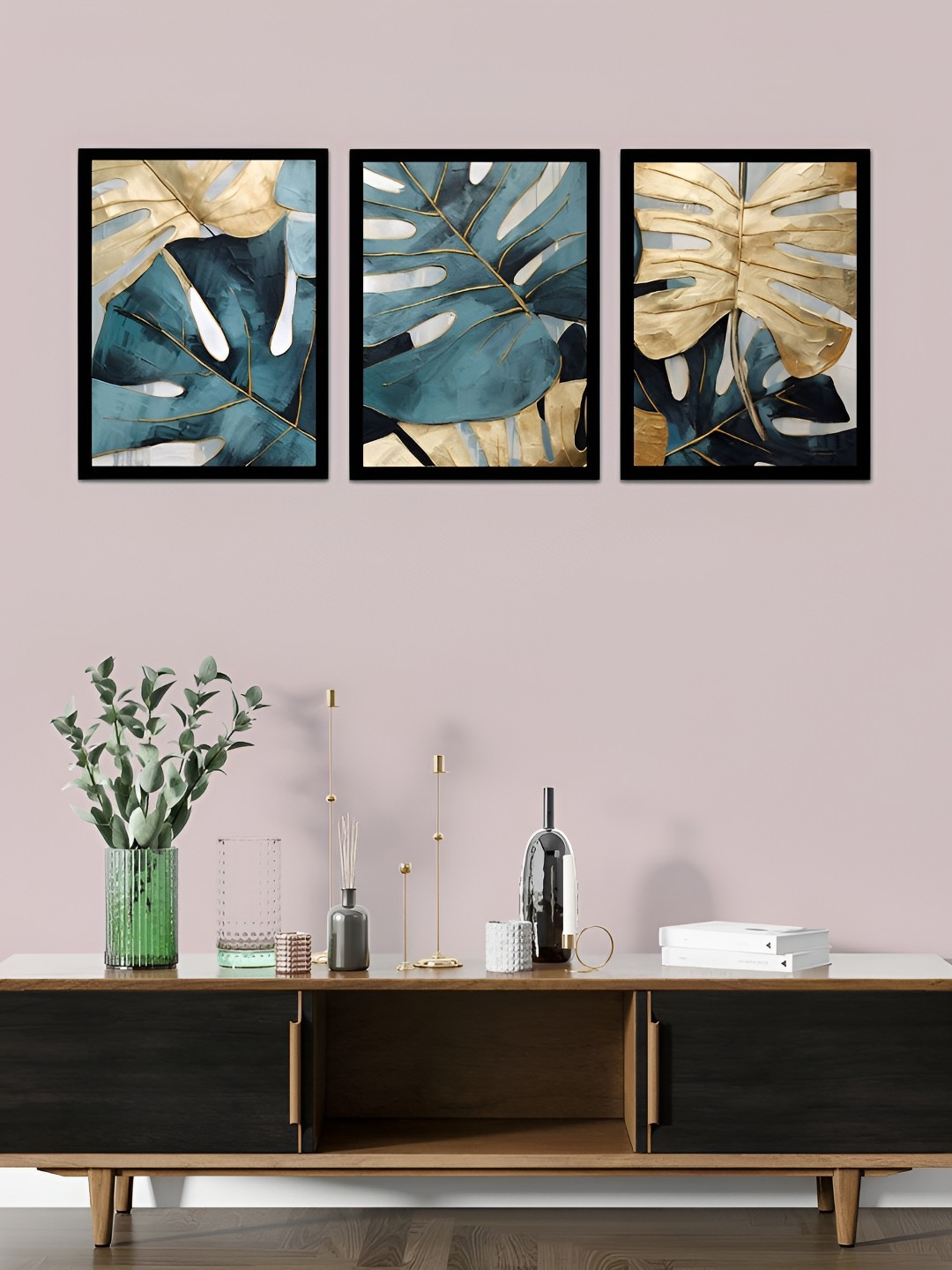 

SCPmarts Green & Beige 3 Pieces Floral & Botanical Wall Arts