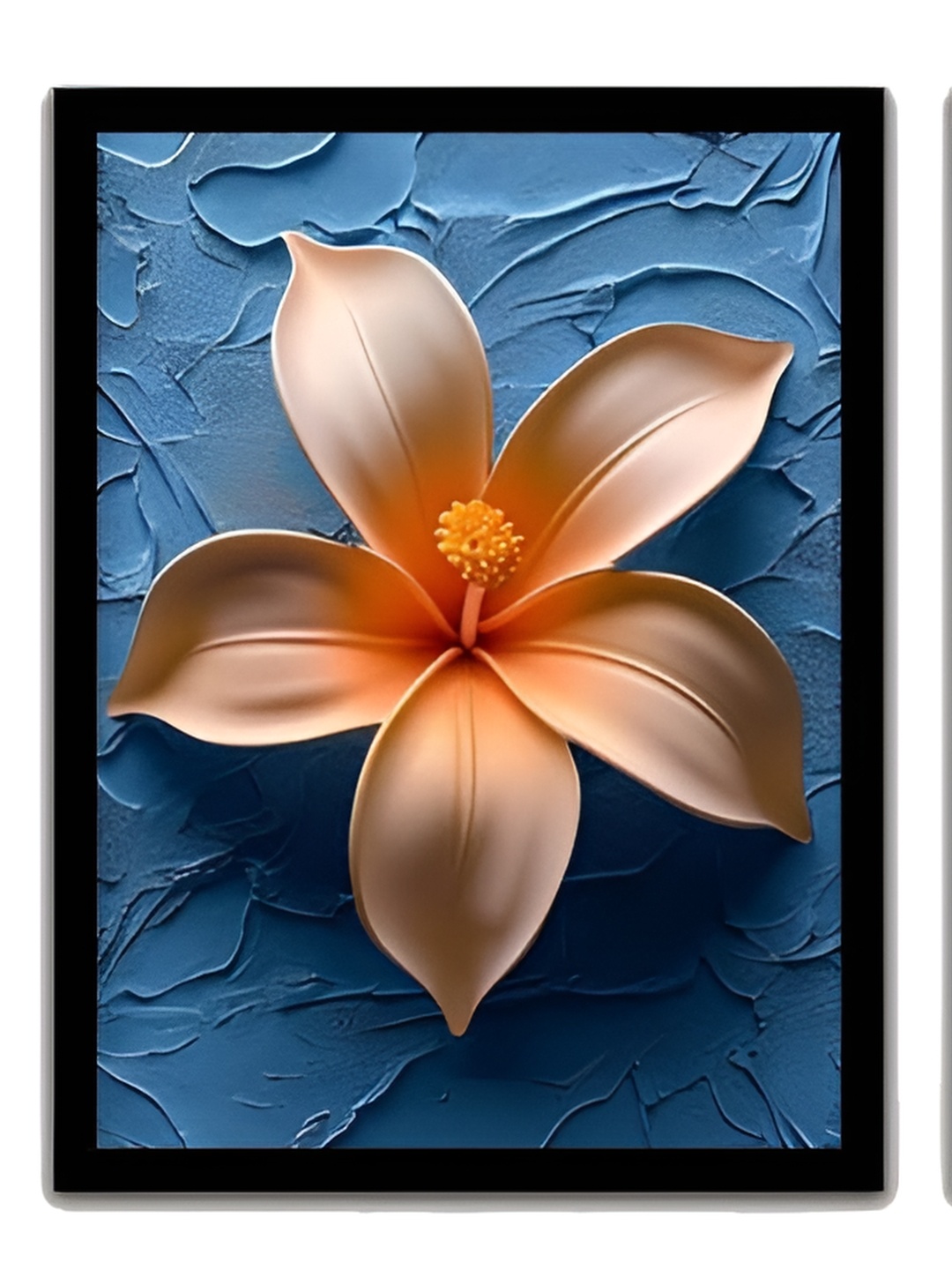 

SCPmarts Blue & Orange 3 Pieces Floral & Botanical Wall Arts