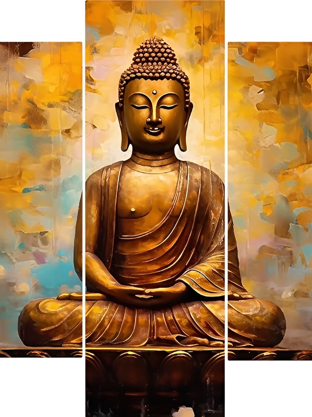 

SCPmarts Yellow & Blue 5 Pieces Religious Wall Arts