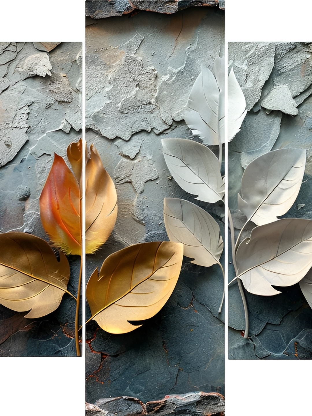

SCPmarts Grey & Yellow 5 Piece Synthetic Wood Floral Wall Art