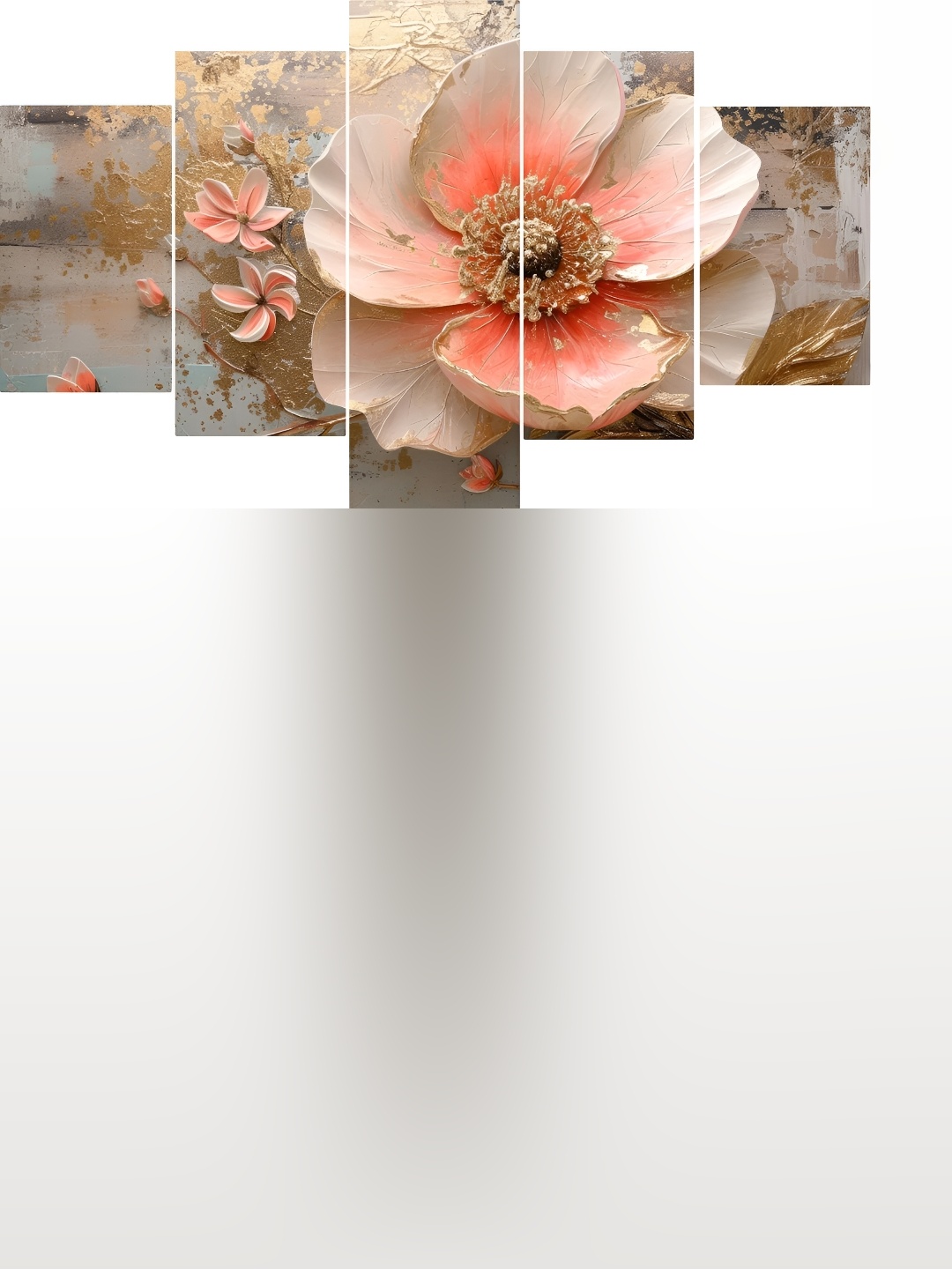 

SCPmarts Off White & Pink 5 Pieces Floral & Botanical Wall Arts