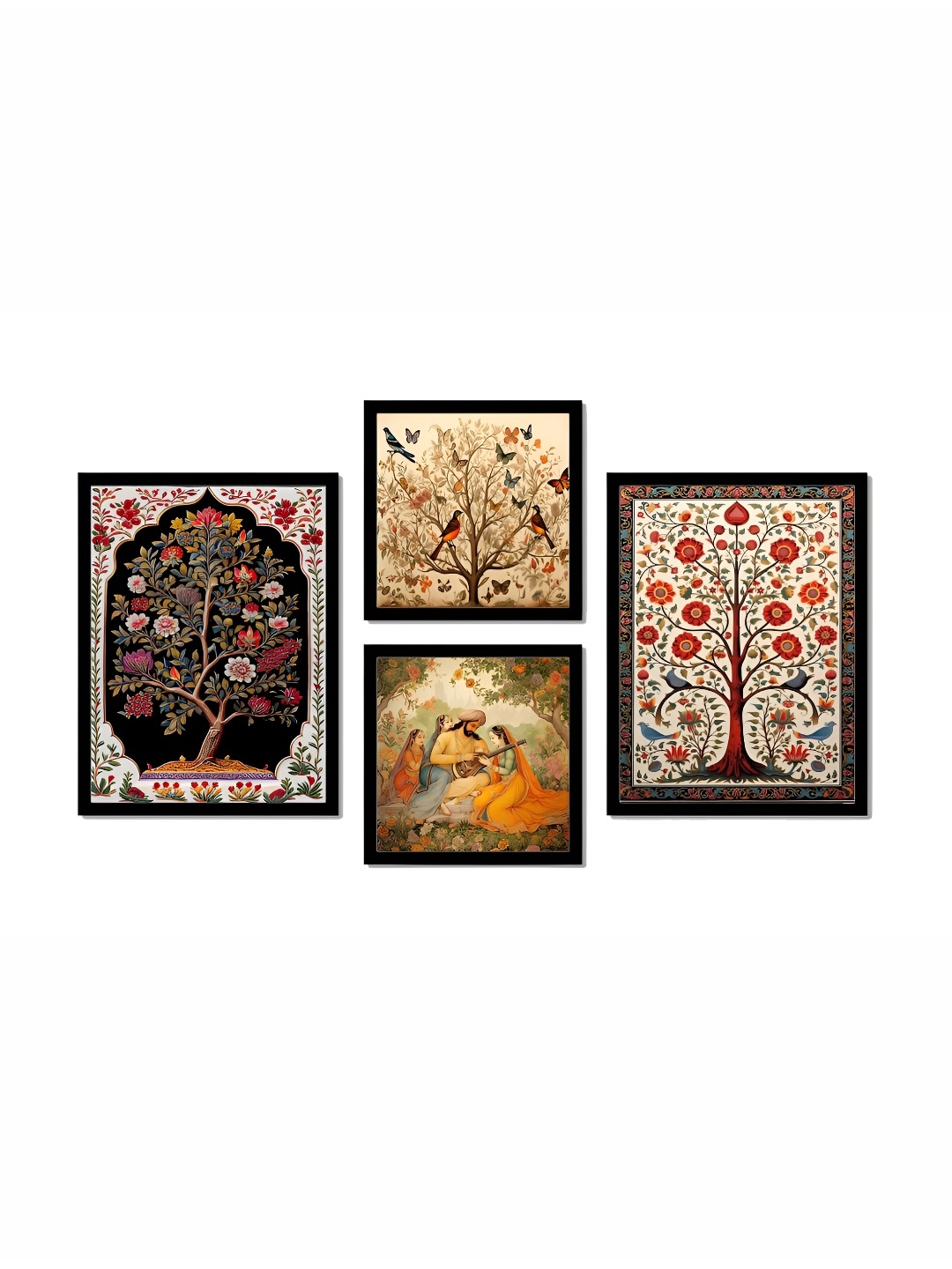 

SCPmarts Brown & Beige 4 Pieces Floral & Botanical Wall Arts