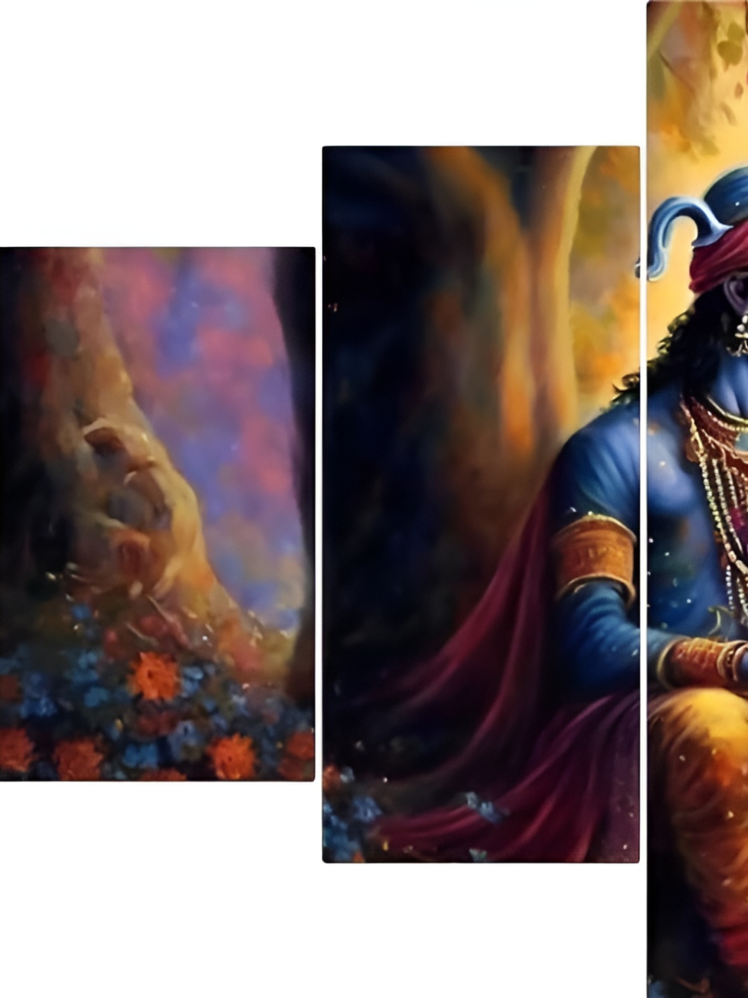 

SCPmarts Blue & Yellow 5 Pieces Religious Wall Arts