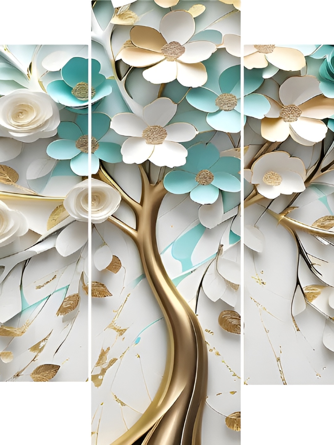 

SCPmarts White & Blue 5 Pieces Floral & Botanical Wall Arts