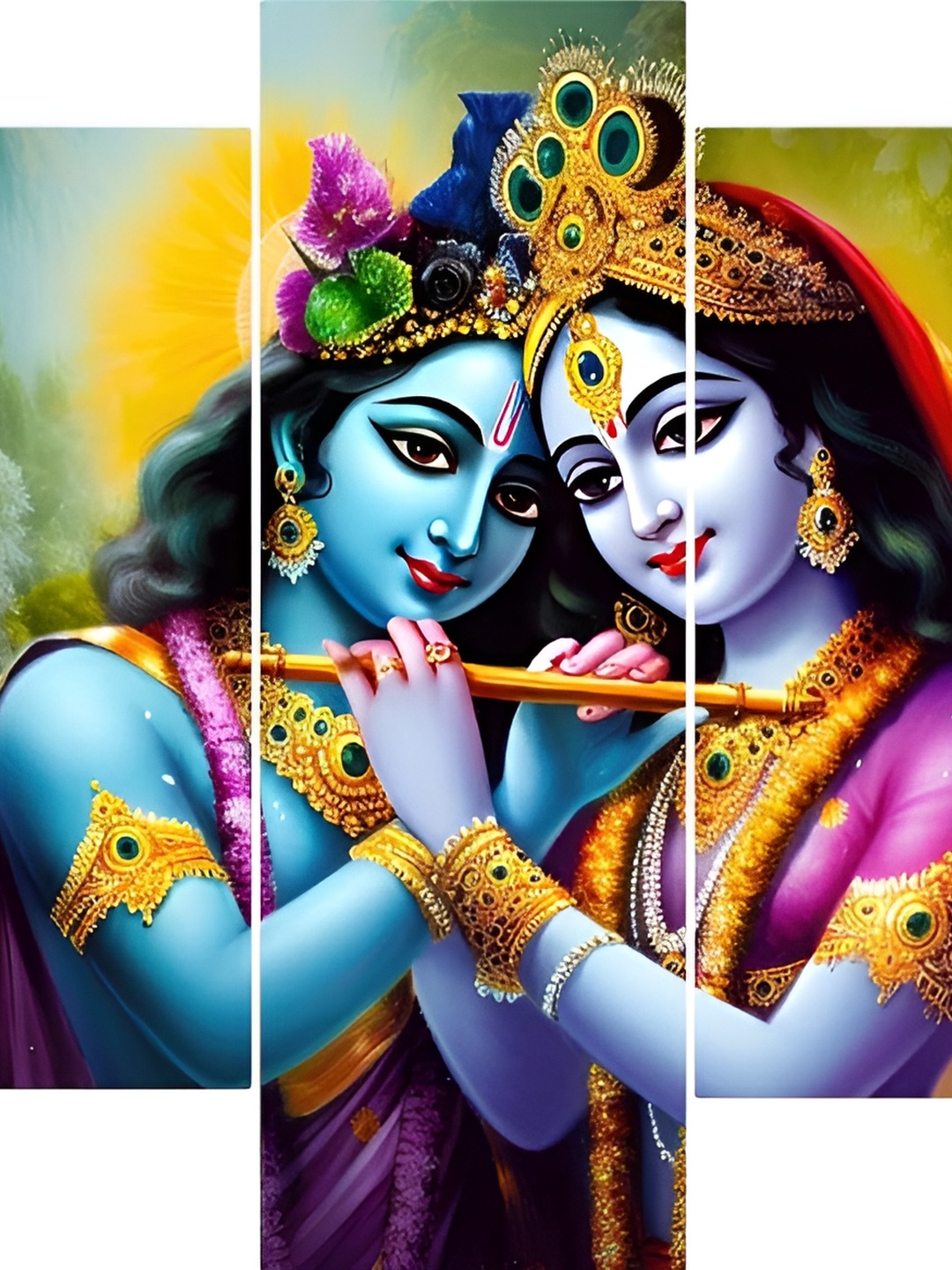 

SCPmarts Blue & Yellow 5 Pieces Religious Wall Arts