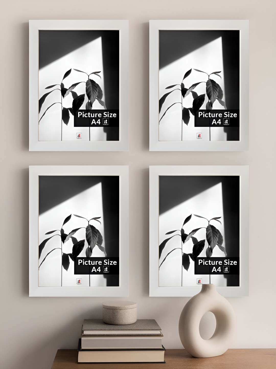 

Art Street Set of 4 A4 Size White Photo Frames