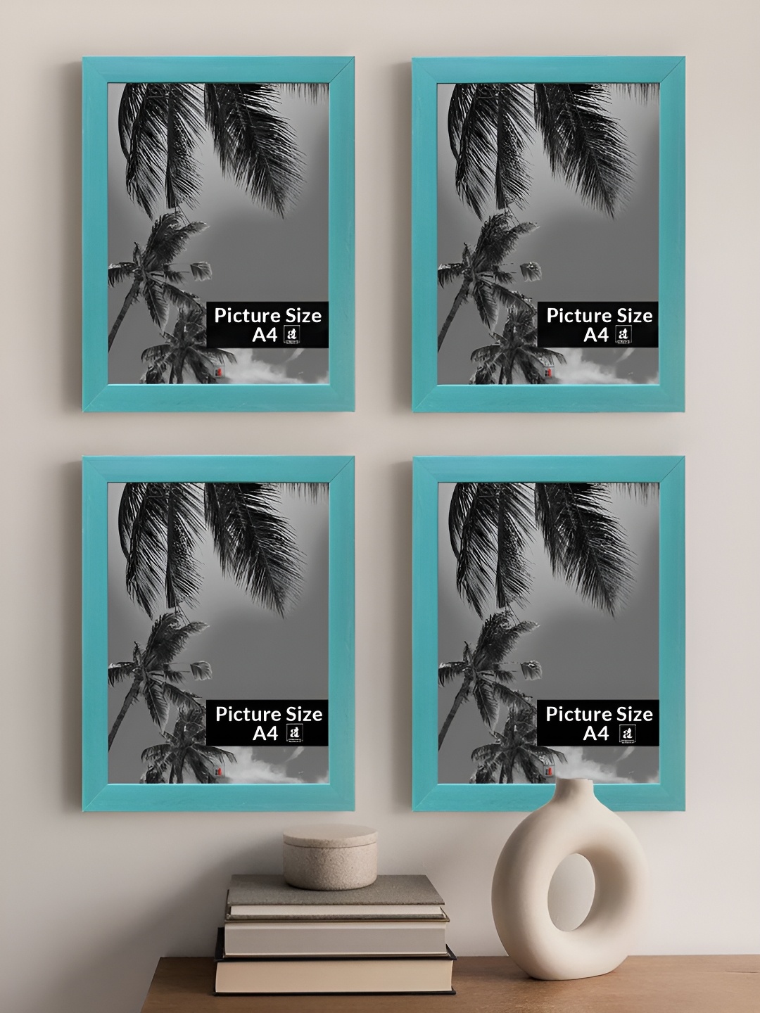 

Art Street Set of 4 A4 Size Green Photo Frames