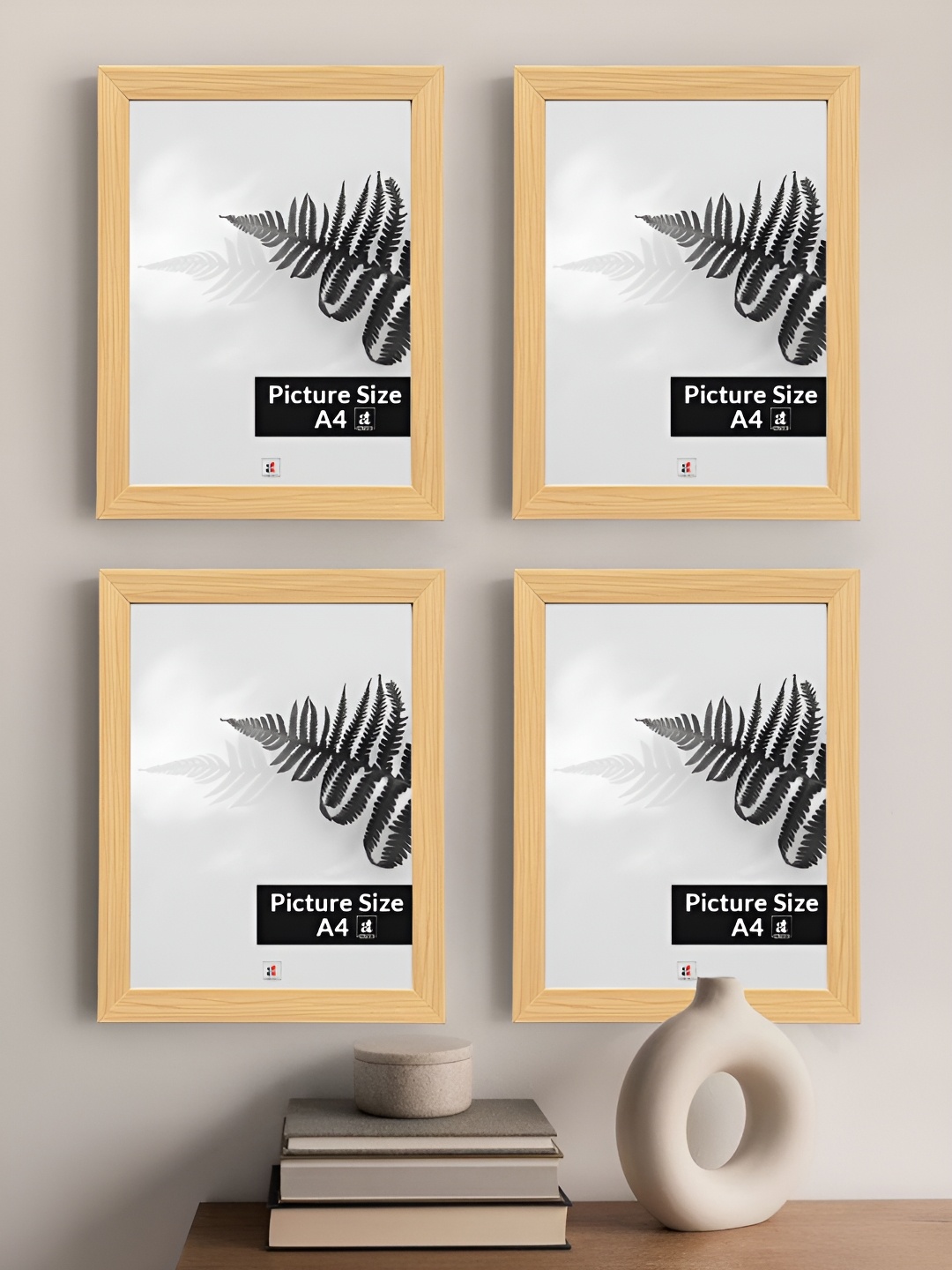 

Art Street Set of 4 A4 Size Beige Photo Frames