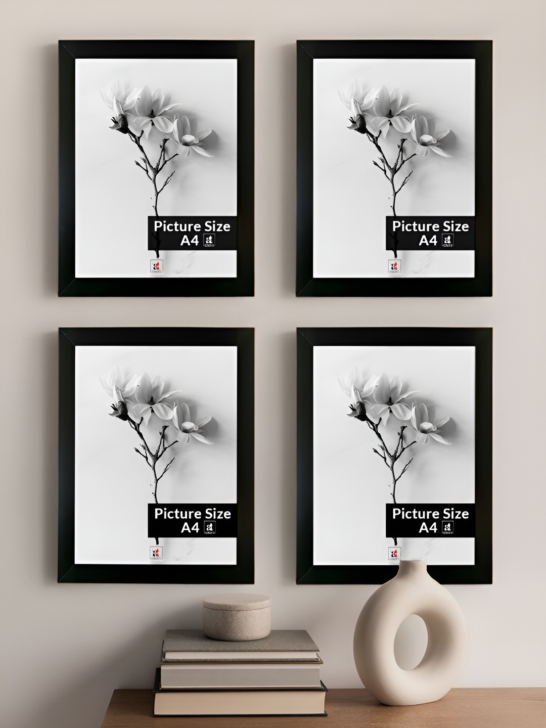 

Art Street Set of 4 A4 Size Black Photo Frames