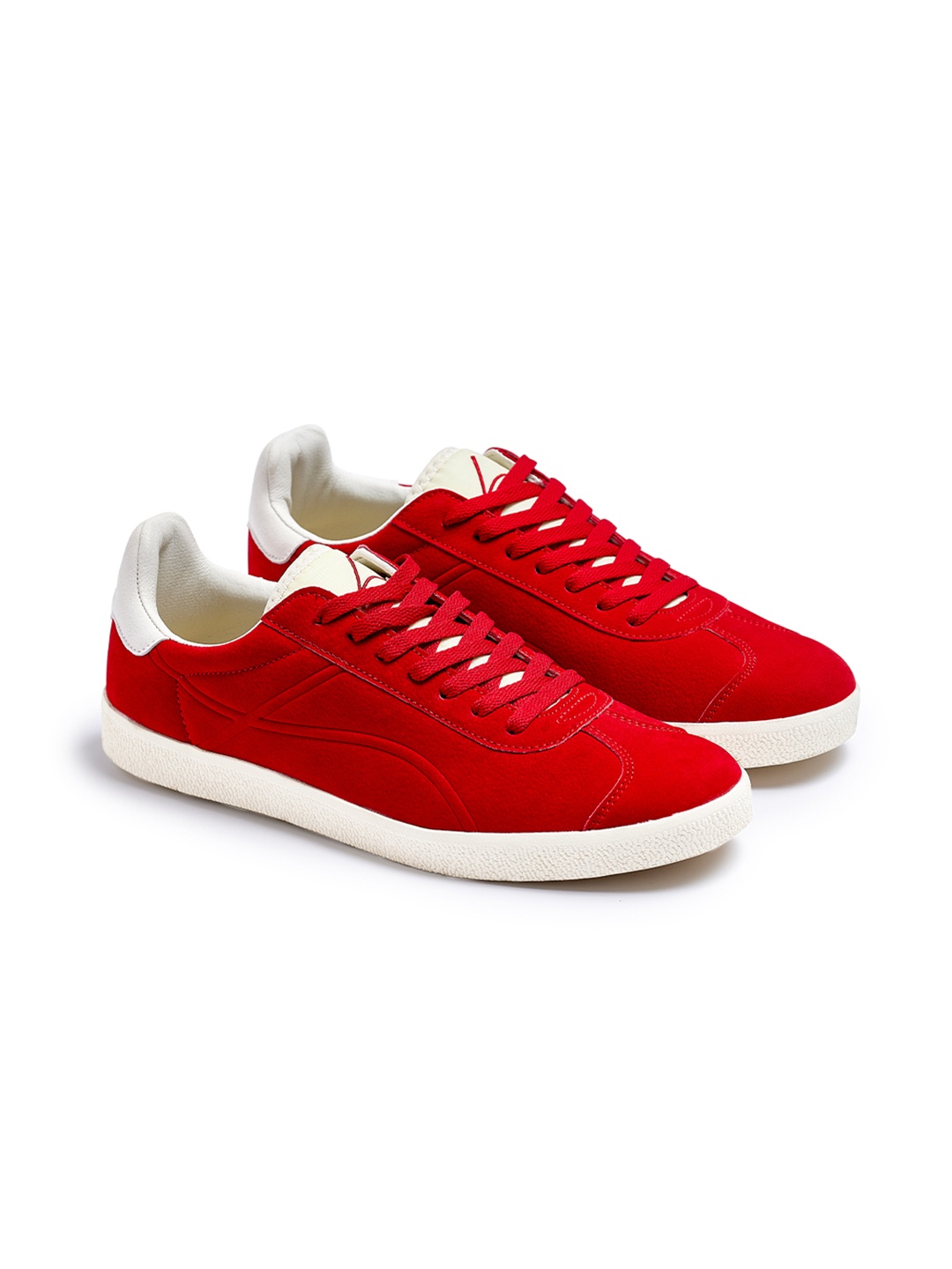 

Ludic Men Eclipse Vegan Suede Sneakers, Red