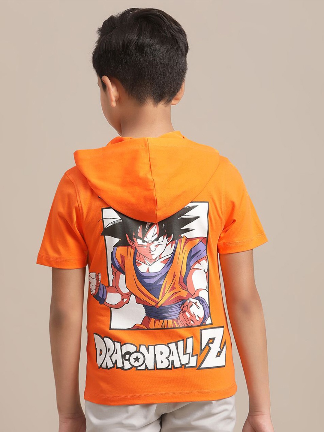 

Kids Ville Boys Dragon Ball Z-Printed Pure-Cotton T-Shirts, Orange